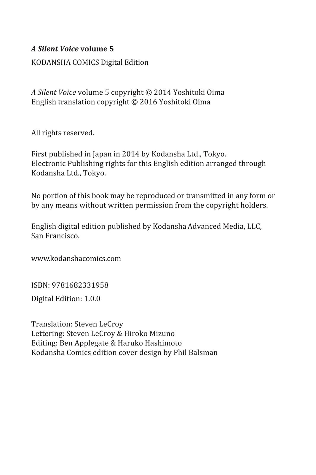 Read A Silent Voice ENGLISH Manga Online