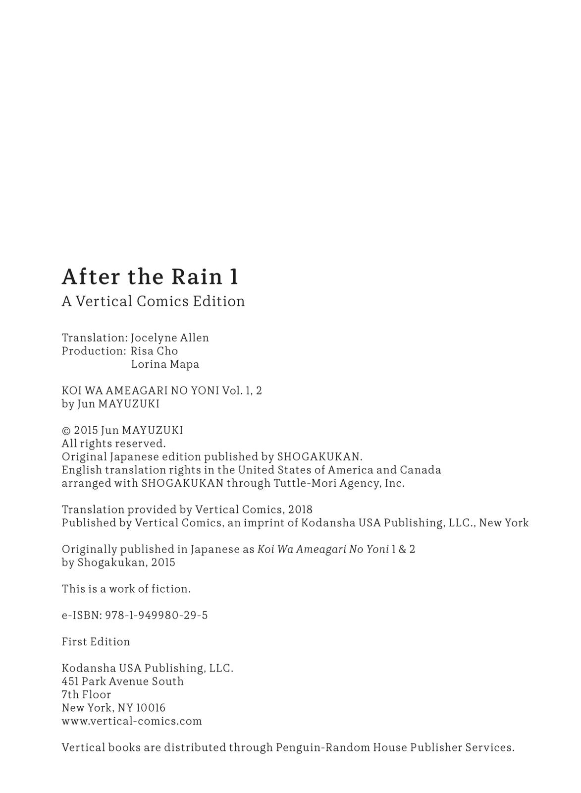 Read After the Rain ENGLISH Manga Online