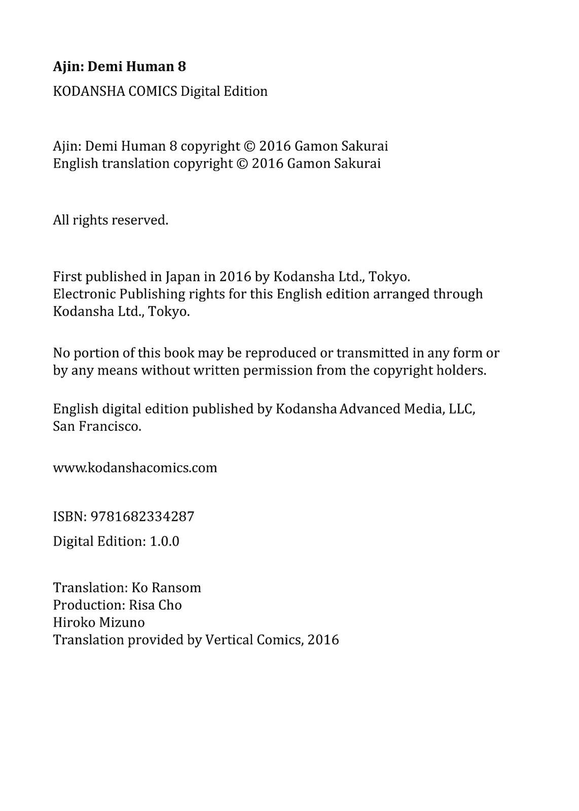 Read Ajin_ Demi-Human ENGLISH Manga Online