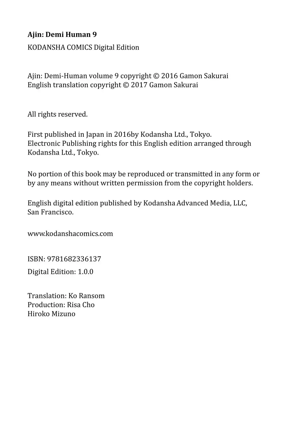 Read Ajin_ Demi-Human ENGLISH Manga Online