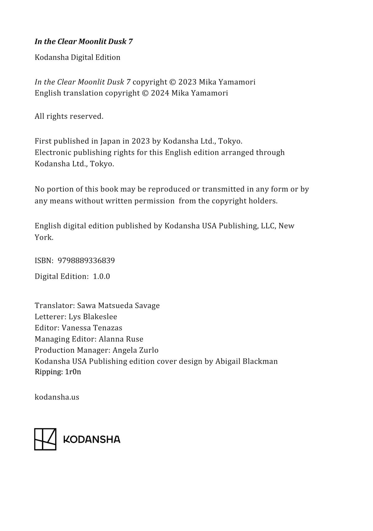 Read In the Clear Moonlit Dusk ENGLISH Manga Online