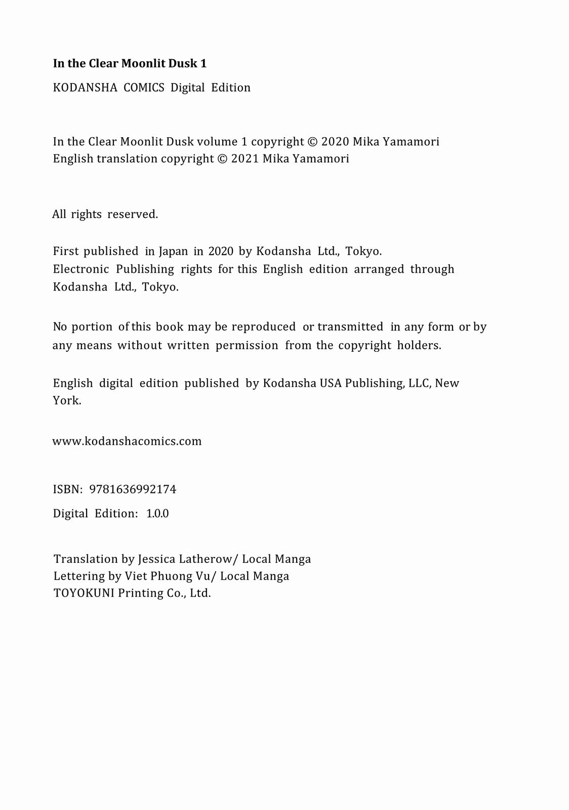 Read In the Clear Moonlit Dusk ENGLISH Manga Online