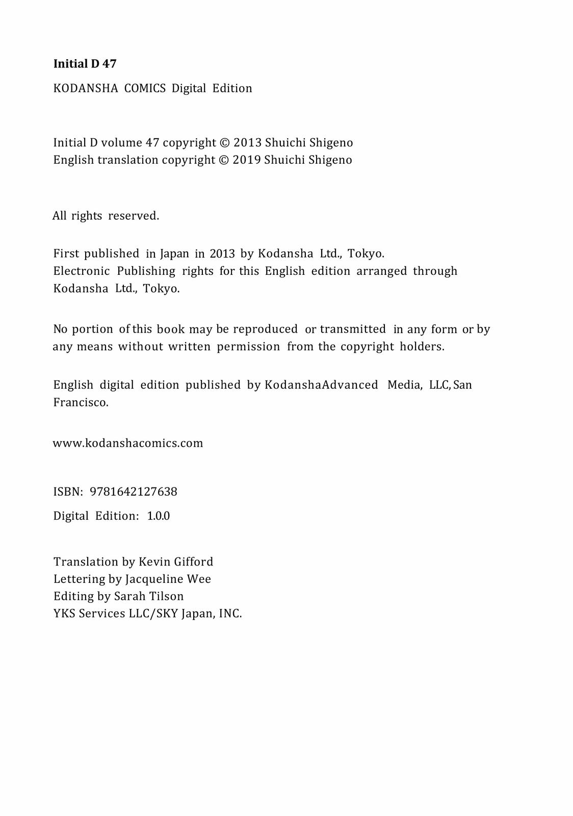 Read Initial D ENGLISH Manga Online