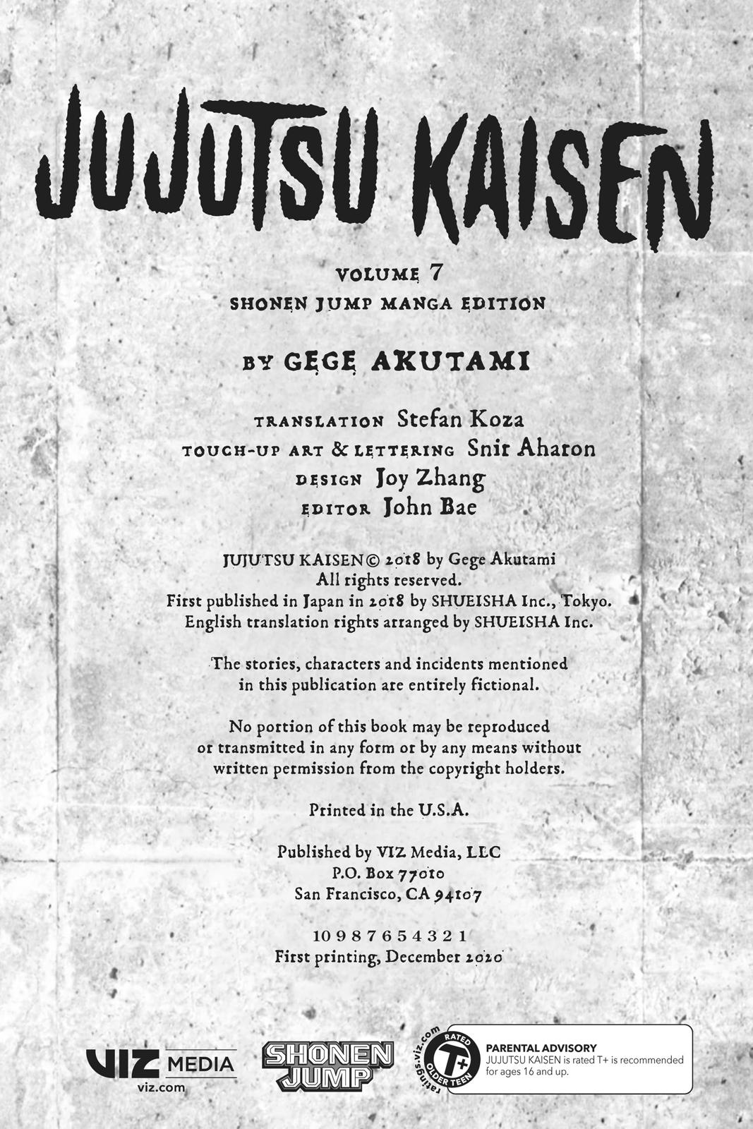 Read Jujutsu Kaisen ENGLISH Manga Online