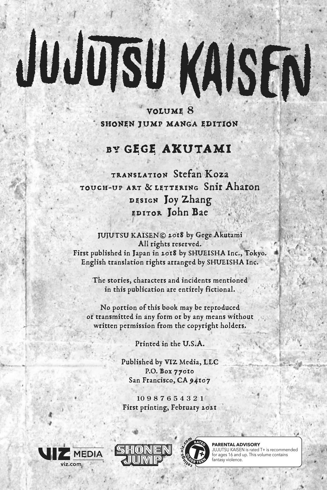 Read Jujutsu Kaisen ENGLISH Manga Online