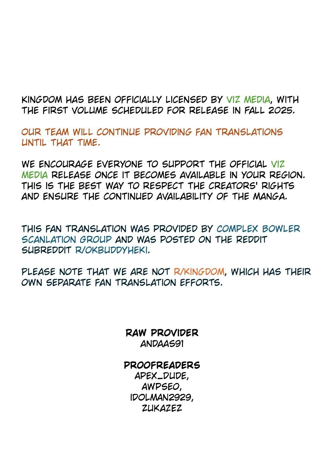 Read Kingdom ENGLISH Manga Online