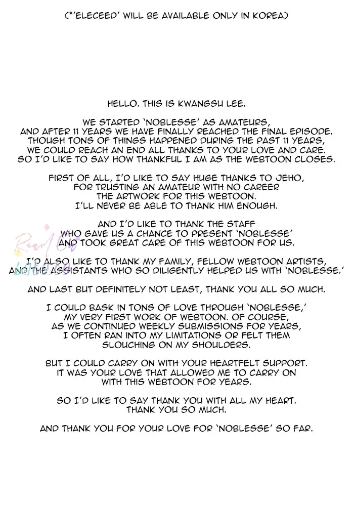 Read Noblesse ENGLISH Manga Online