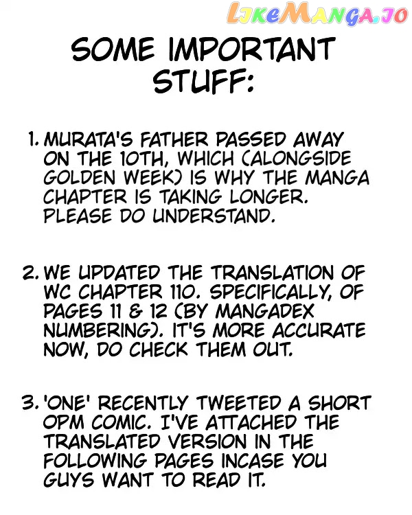 Read One-Punch Man (ONE) ENGLISH Manga Online