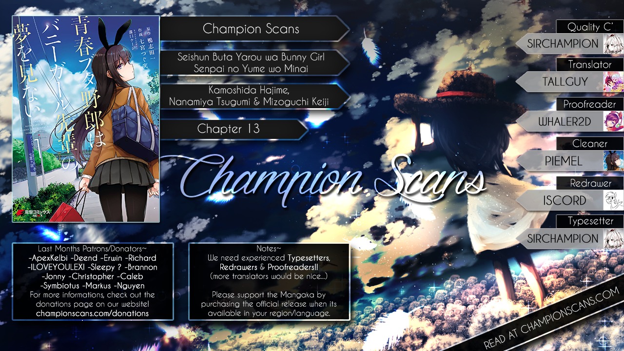 Read Rascal Does Not Dream of Bunny Girl Senpai ENGLISH Manga Online