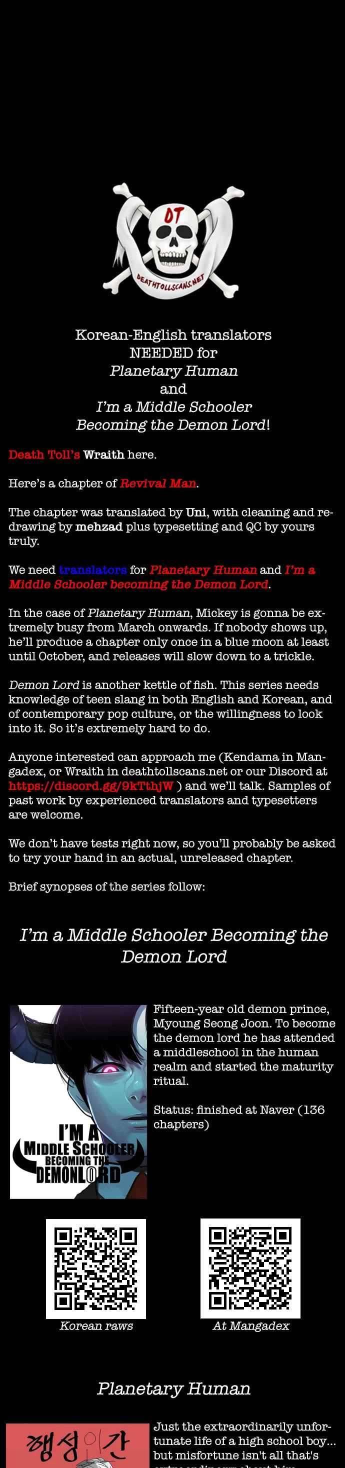 Read Revival Man ENGLISH Manga Online