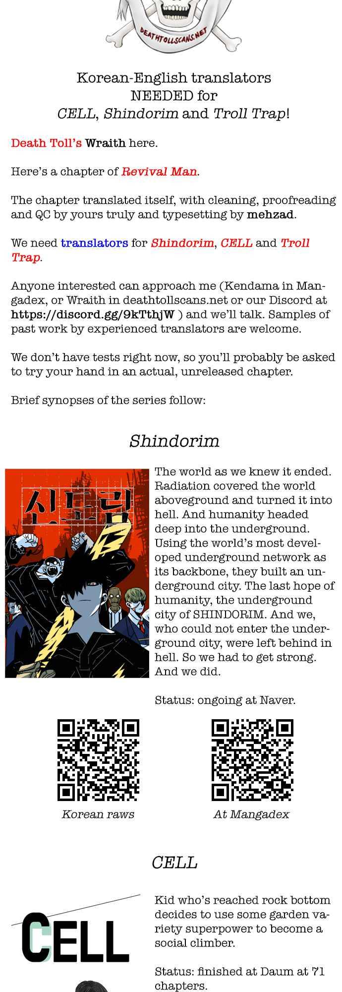 Read Revival Man ENGLISH Manga Online