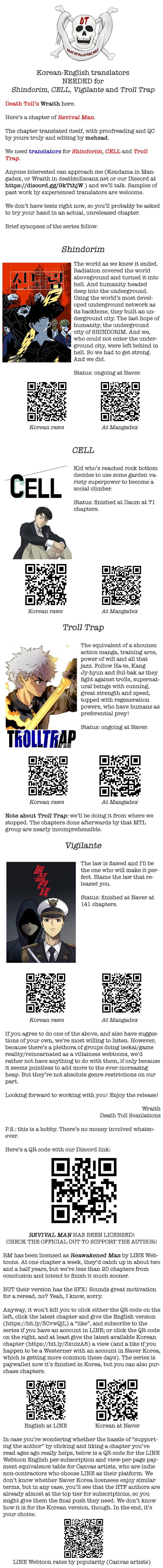 Read Revival Man ENGLISH Manga Online