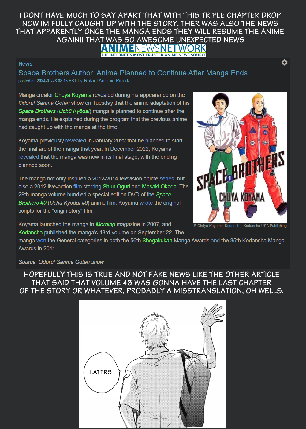 Read Space Brothers ENGLISH Manga Online