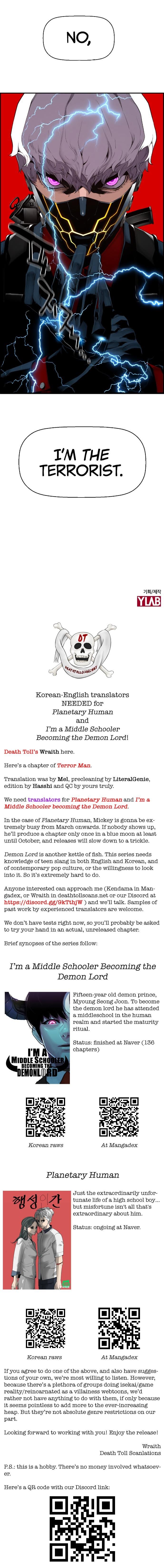 Read Terror Man ENGLISH Manga Online