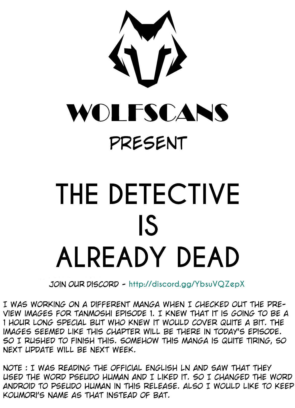 Read The Detective Is Already Dead ENGLISH Manga Online