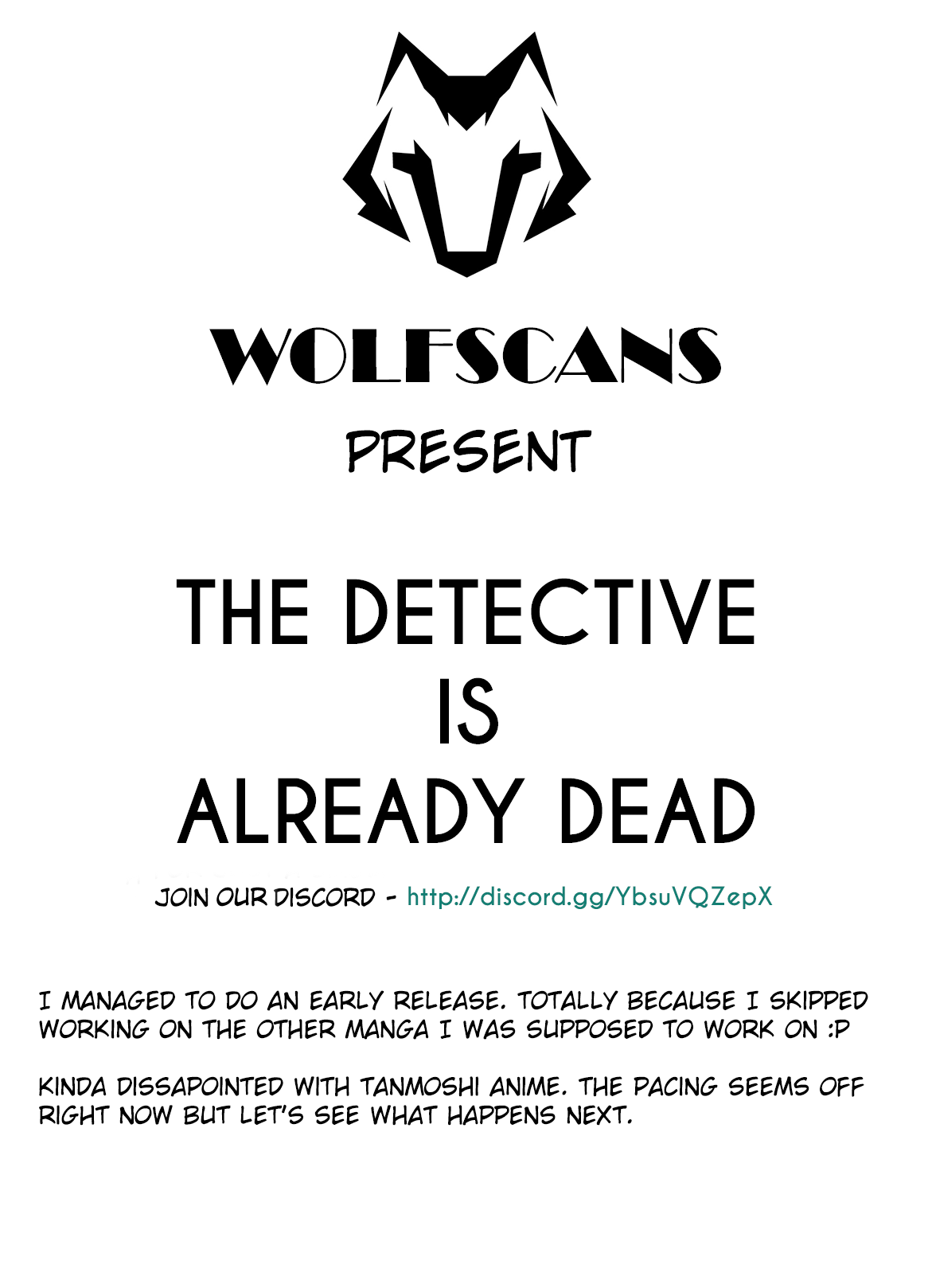 Read The Detective Is Already Dead ENGLISH Manga Online