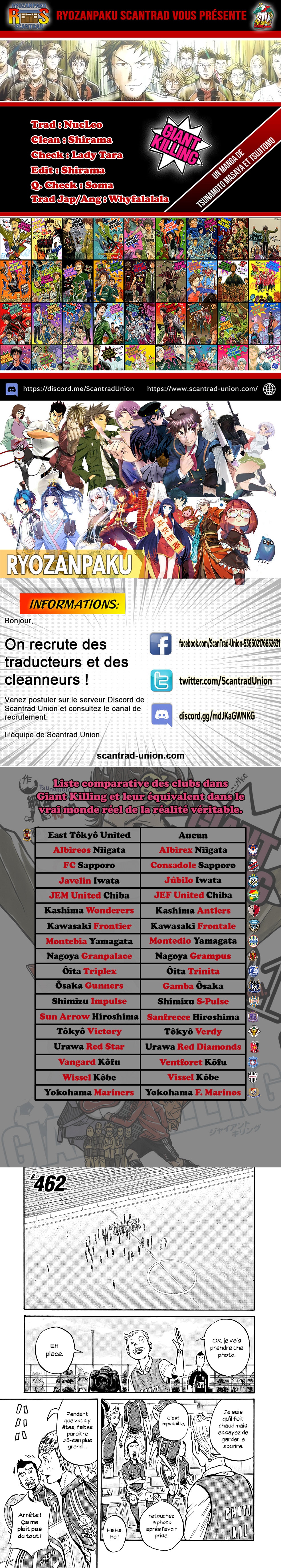 Read Giant Killing FRANCAIS Manga Online