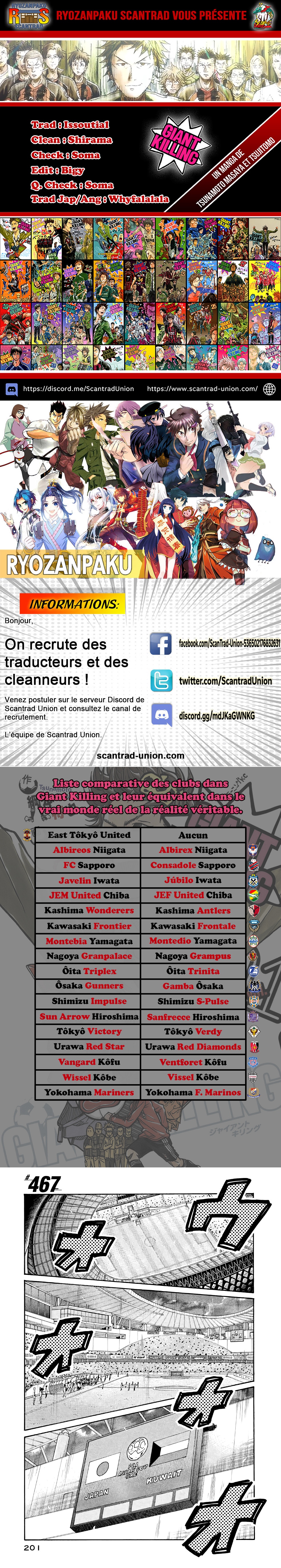 Read Giant Killing FRANCAIS Manga Online