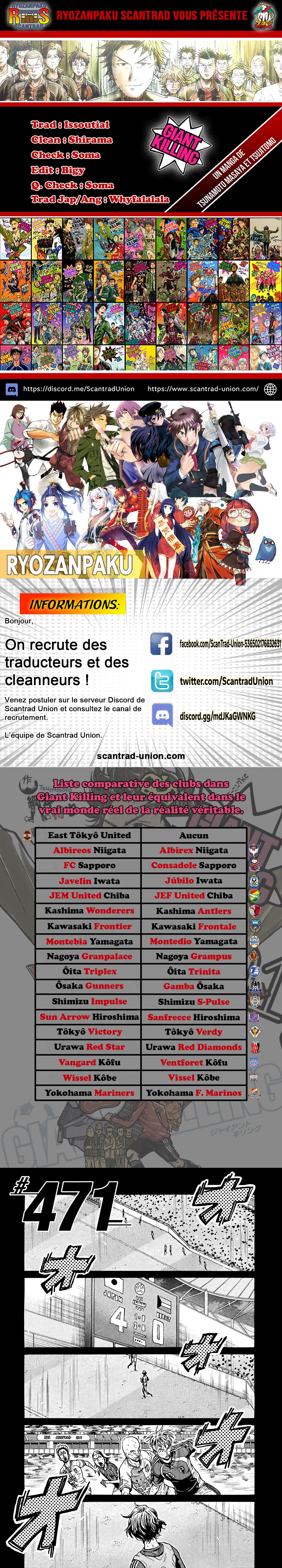 Read Giant Killing FRANCAIS Manga Online