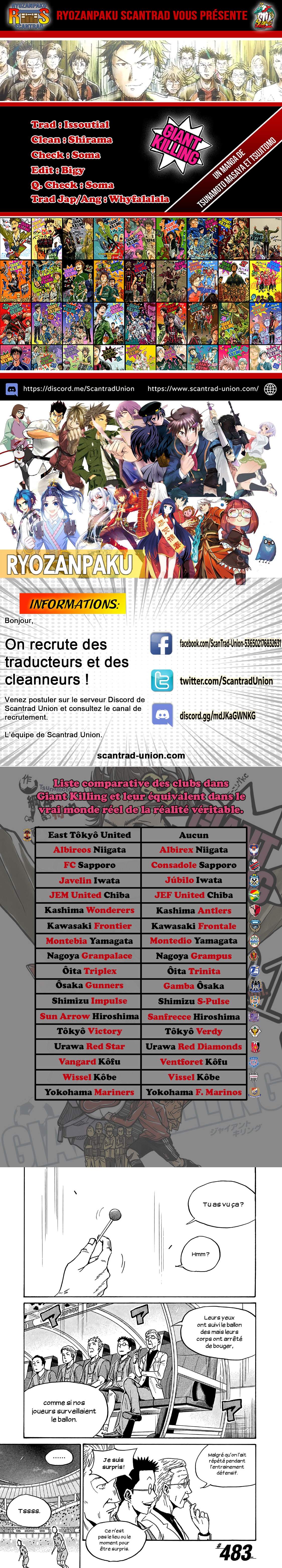 Read Giant Killing FRANCAIS Manga Online