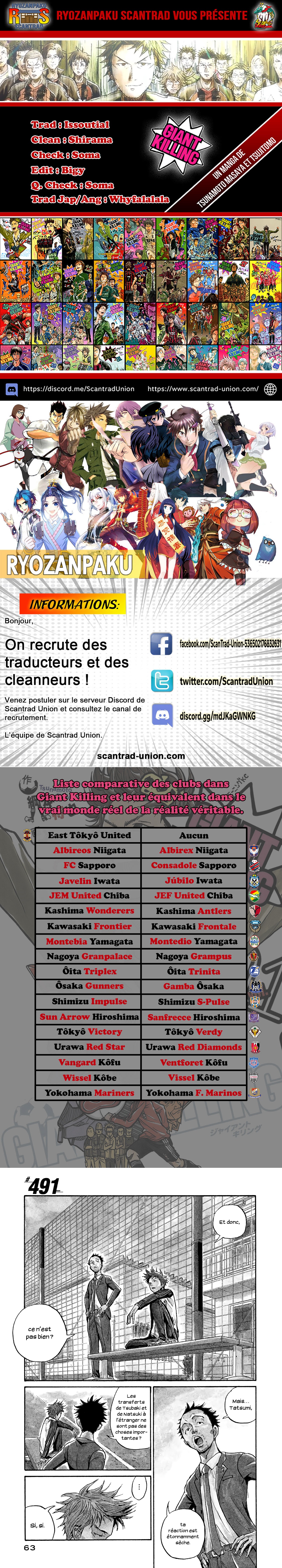 Read Giant Killing FRANCAIS Manga Online