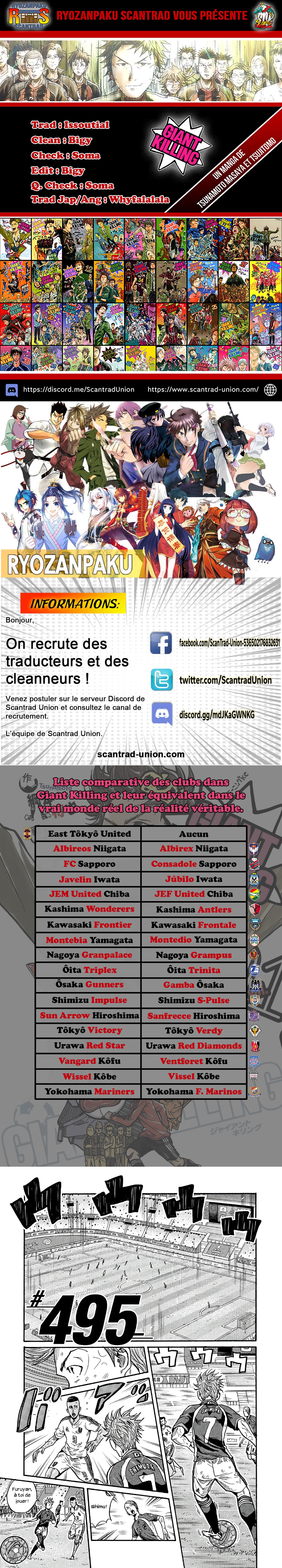 Read Giant Killing FRANCAIS Manga Online