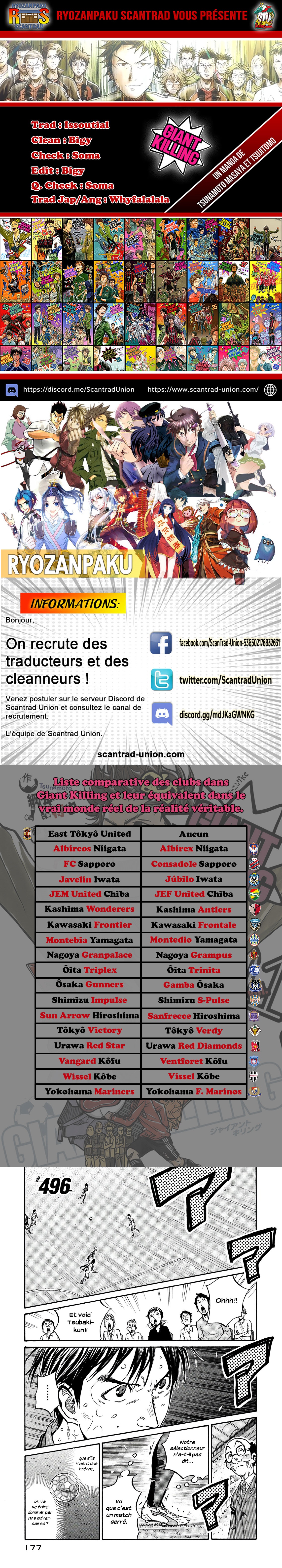 Read Giant Killing FRANCAIS Manga Online