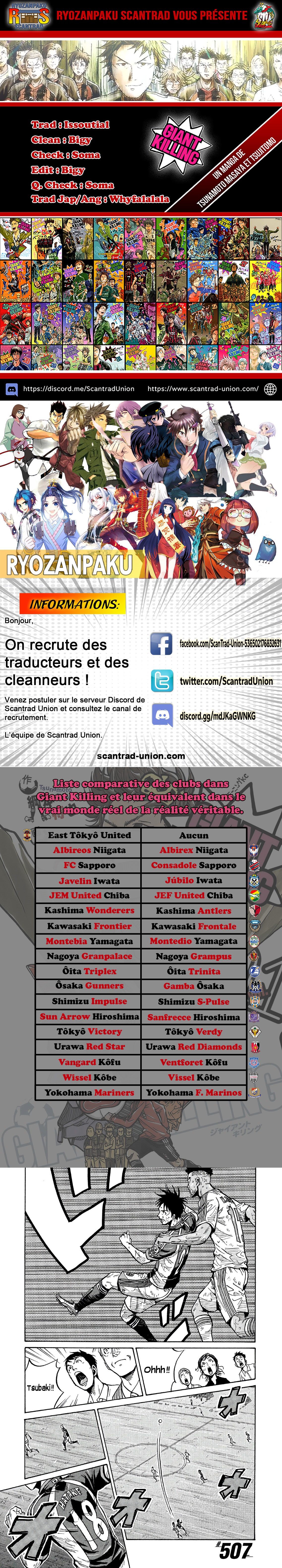 Read Giant Killing FRANCAIS Manga Online