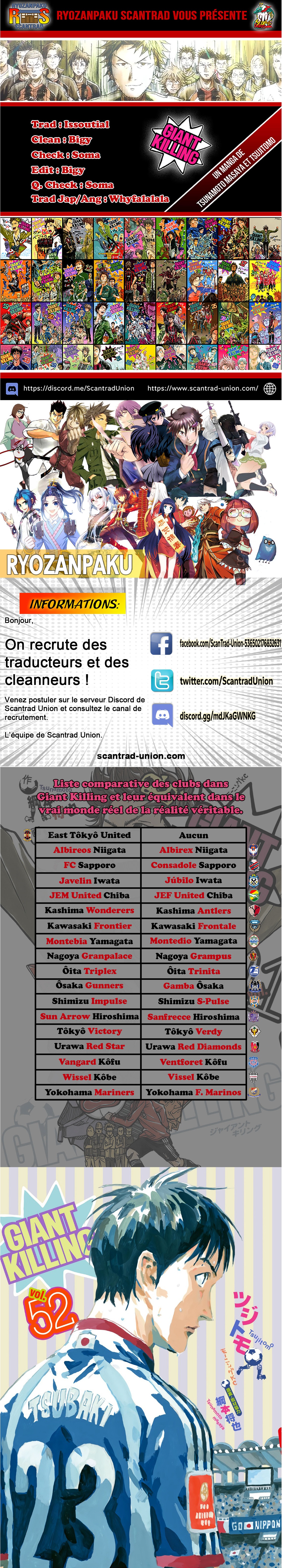 Read Giant Killing FRANCAIS Manga Online