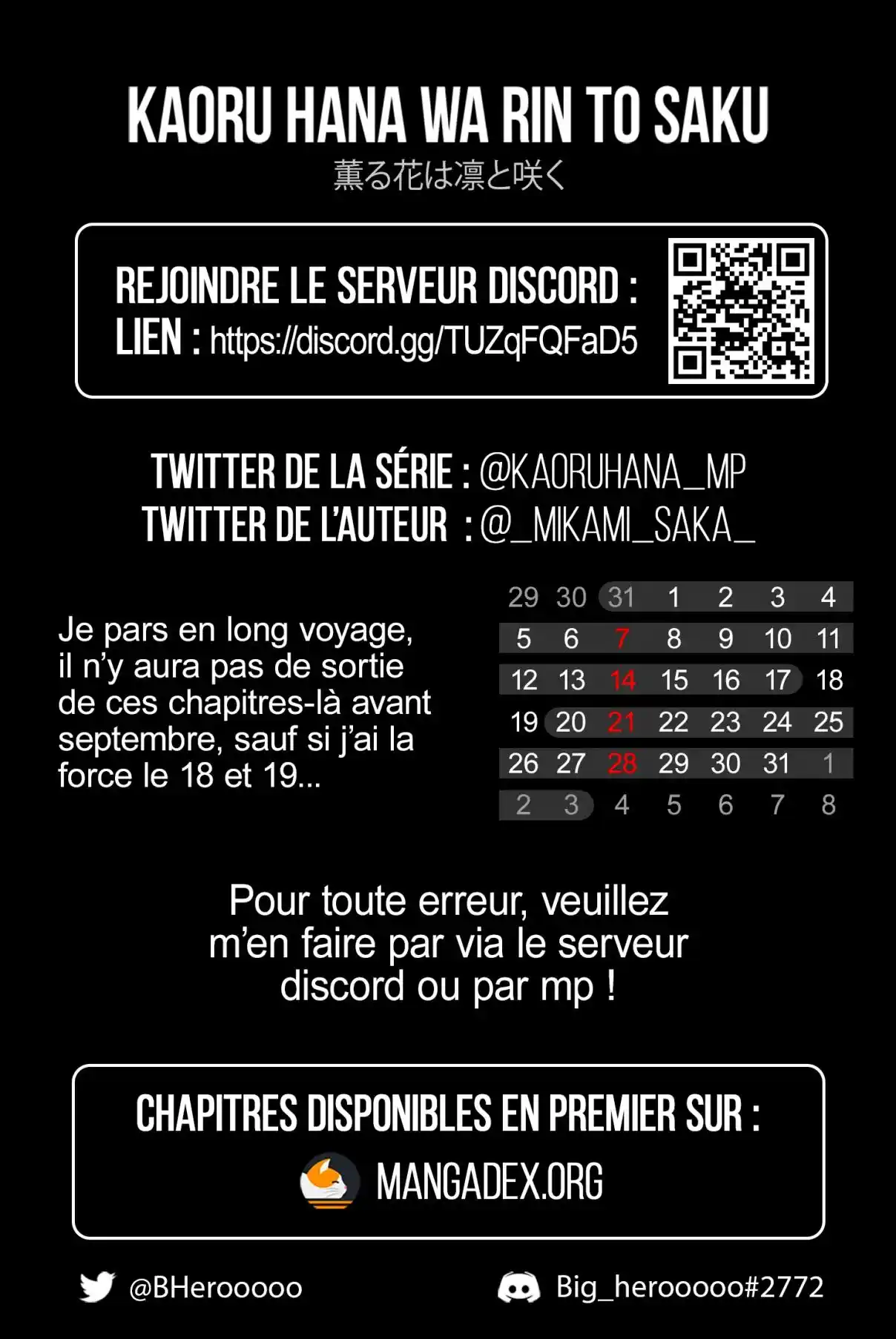 Read The Fragrant Flower Blooms with Dignity FRANCAIS Manga Online