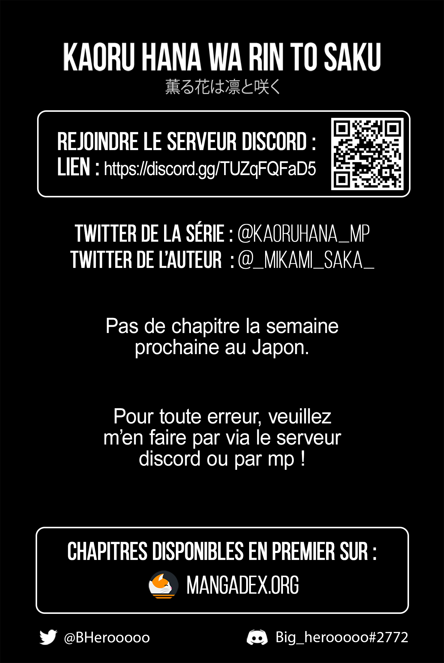 Read The Fragrant Flower Blooms with Dignity FRANCAIS Manga Online